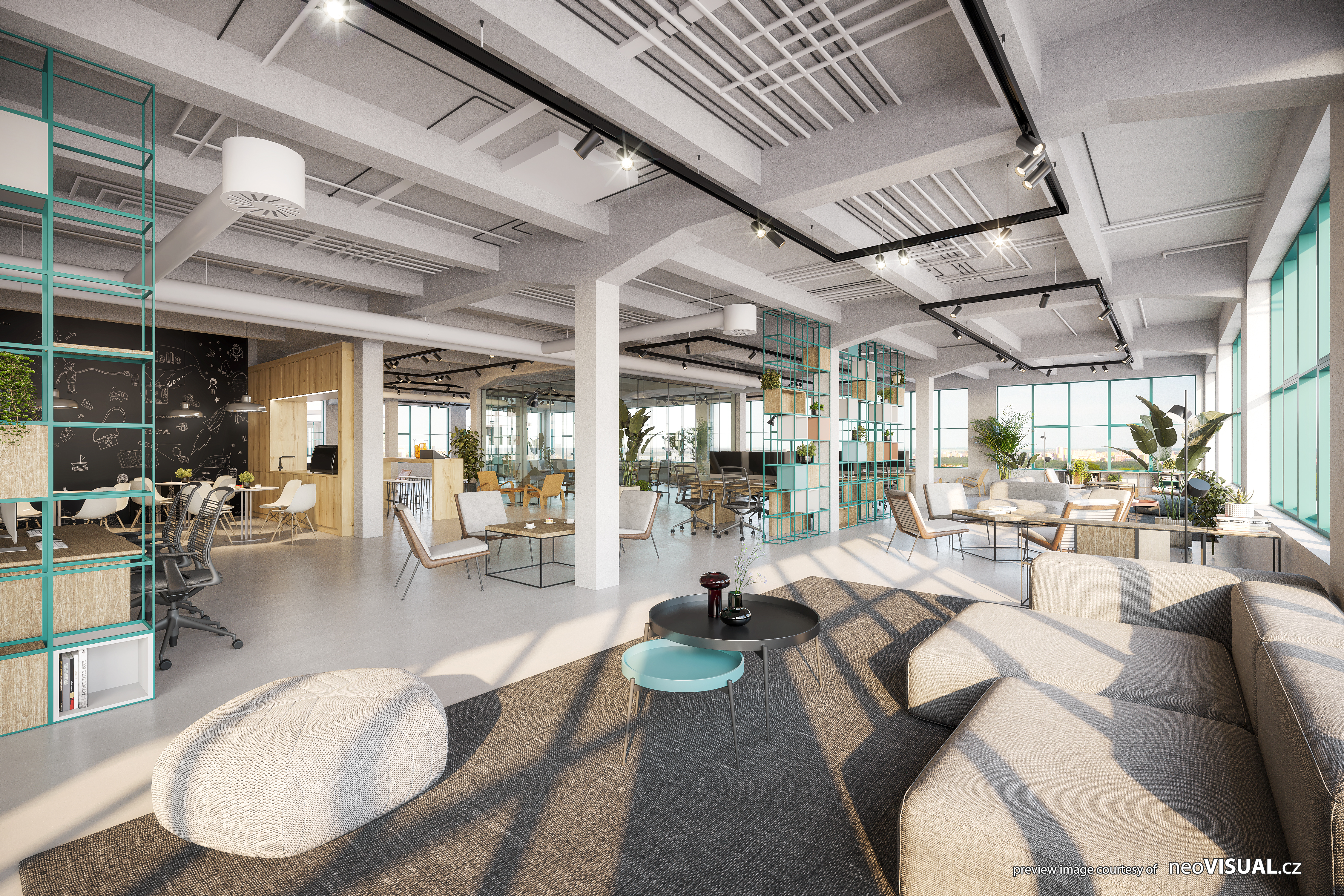 Are you looking for an inspiring place for your offices? Discover office and commercial spaces in the creative district of Vysočany in Prague. Excellent accessibility and an inspiring environment for your work.